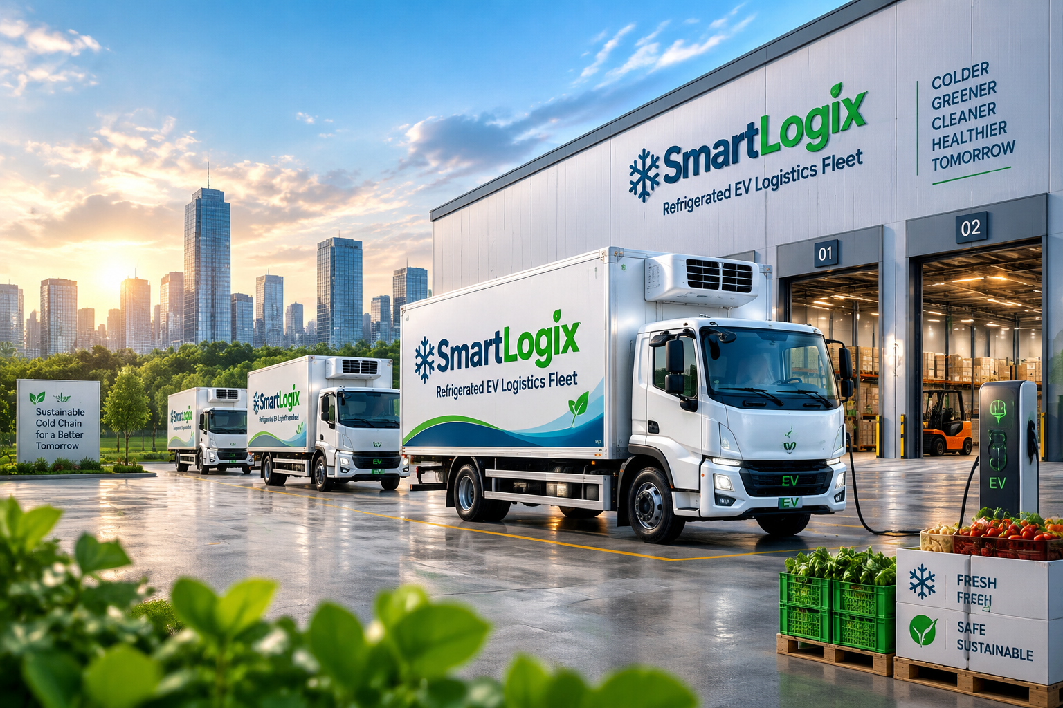 SmartLogix Refrigerated EV Logistics Fleet